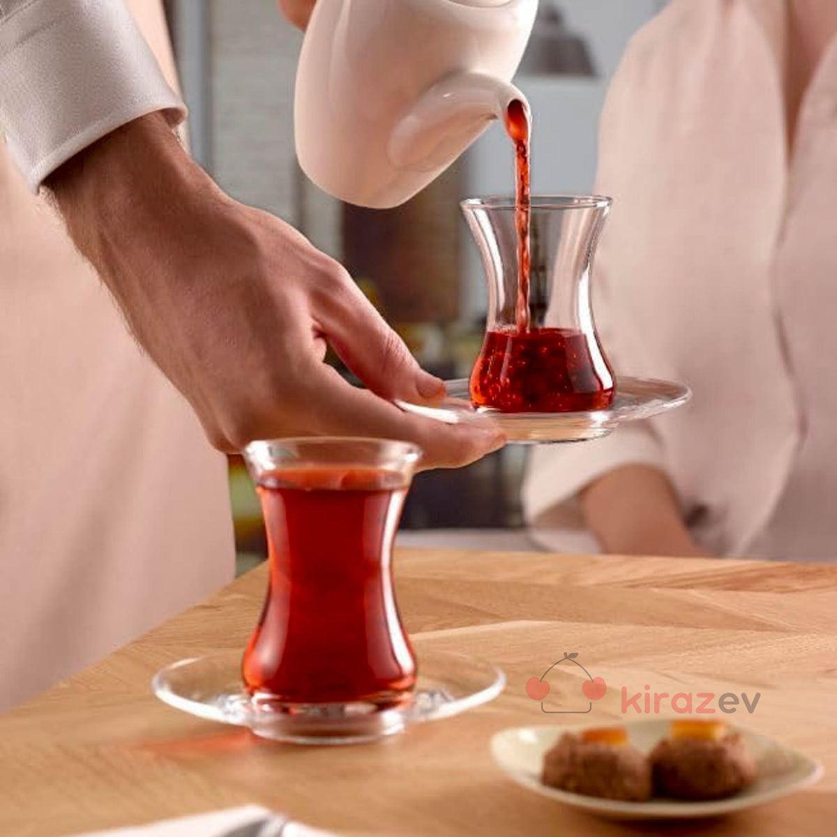 Paşabahçe İncebelli Çay Bardağı 125 cc – 6’lı Set - Kiraz Ev
