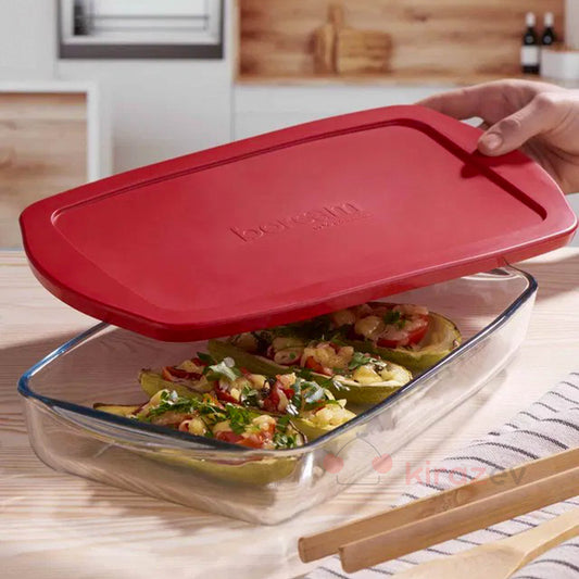 Paşabahçe Borcam Plastik Kapaklı Kare Tepsi 1950 cc