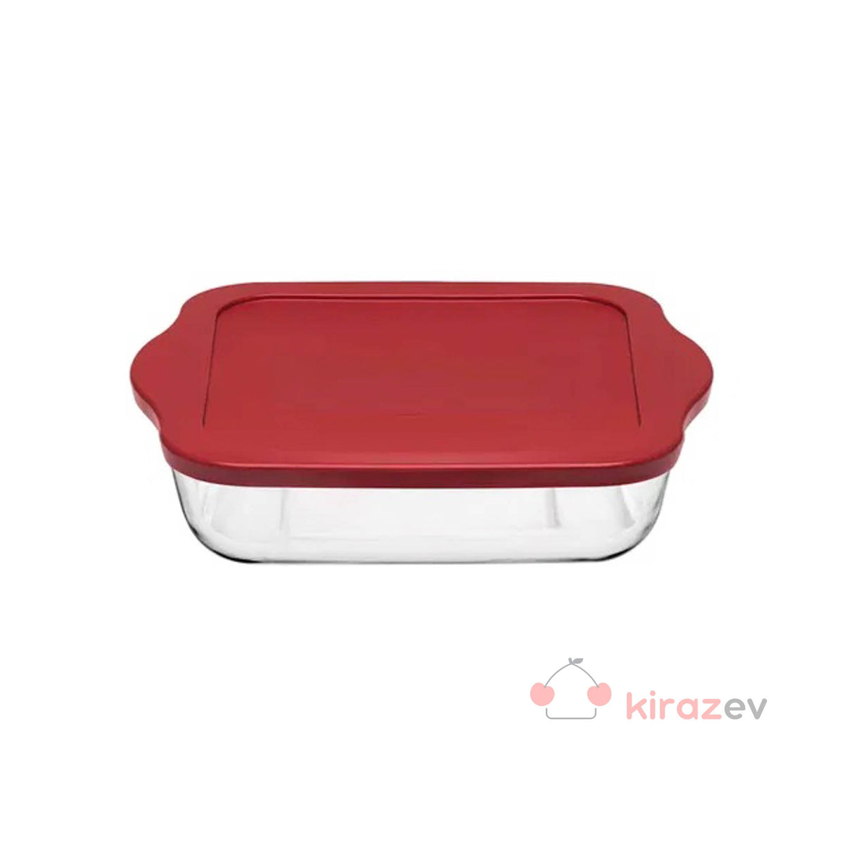 Paşabahçe Borcam Plastik Kapaklı Tepsi 2000 cc - Kiraz Ev