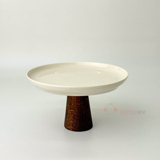 Porselen Ayaklı Pasta Stantı Sunumluk Küçük