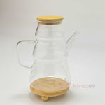 Pureline Minimal Cam Yağdanlık 900 ml – Bambu Kapaklı