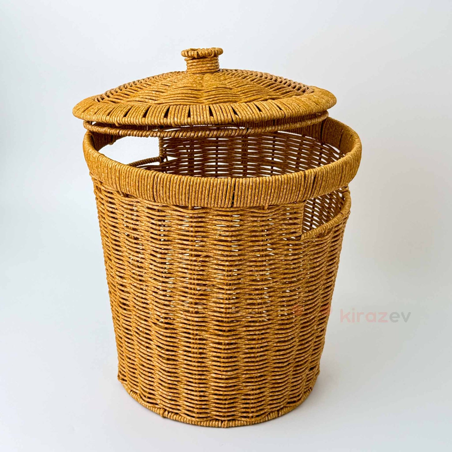 Rattan Kapaklı Sepet Kova Büyük