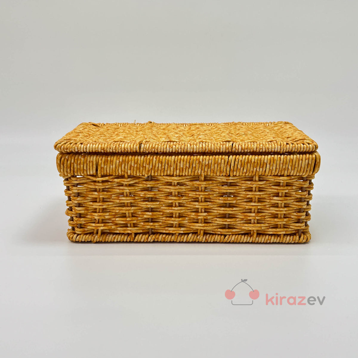 Rattan Açık Ton Saklama Kutu - 3'lü Set - Kiraz Ev