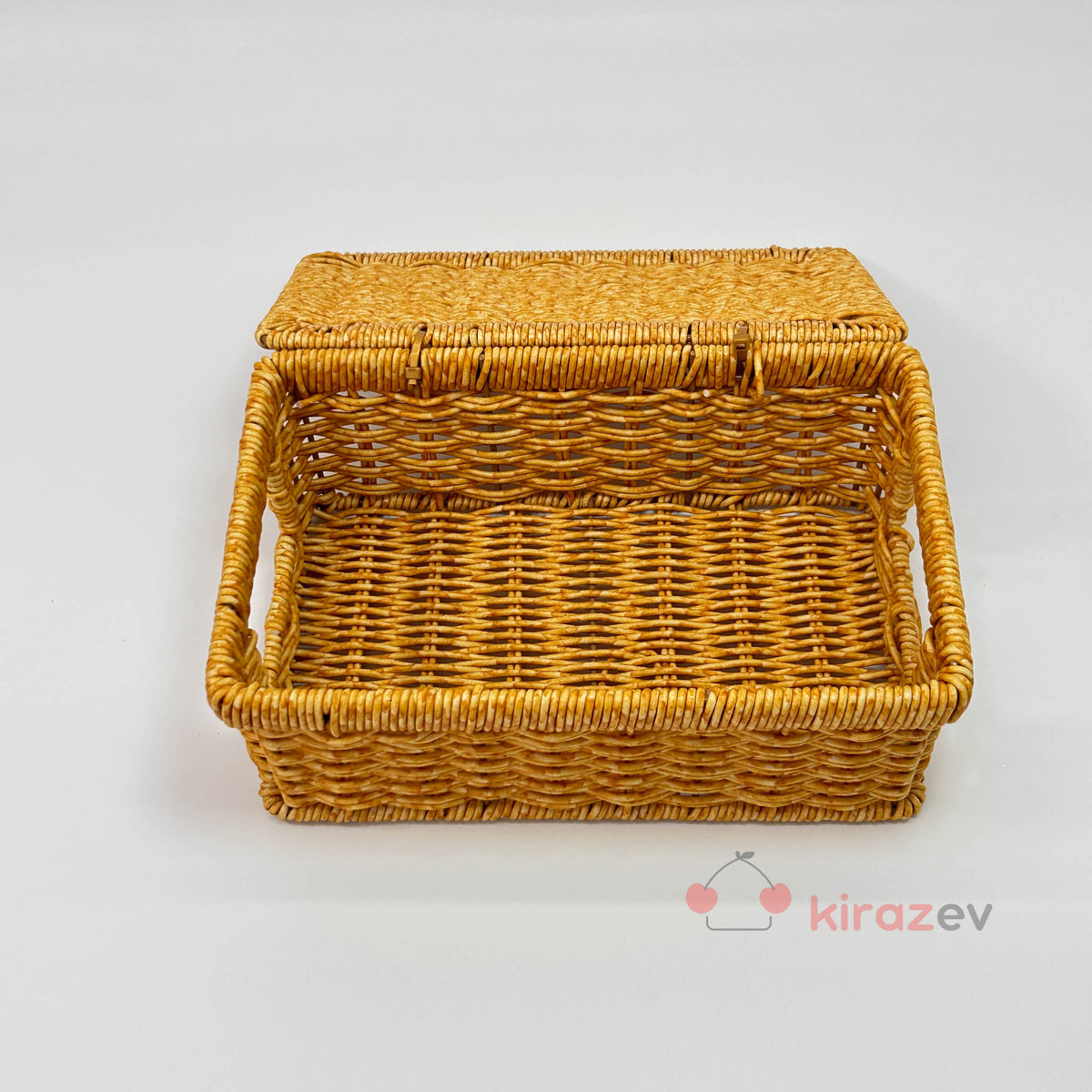 Rattan Açık Ton Saklama Kutu - Küçük Boy - Kiraz Ev