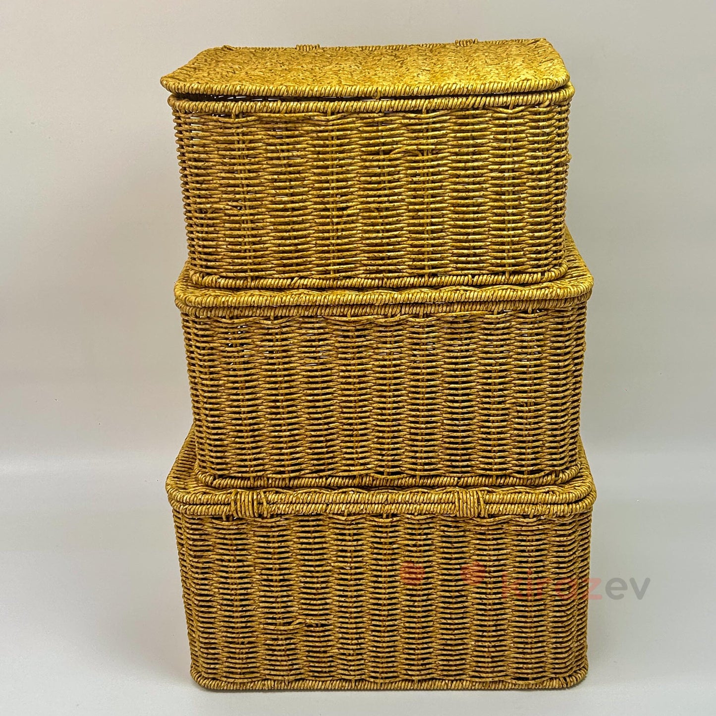 Rattan Kapaklı Kutu - Büyük Boy Saklama