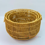 Rattan Kulplu Organizer Sepet Orta Boy