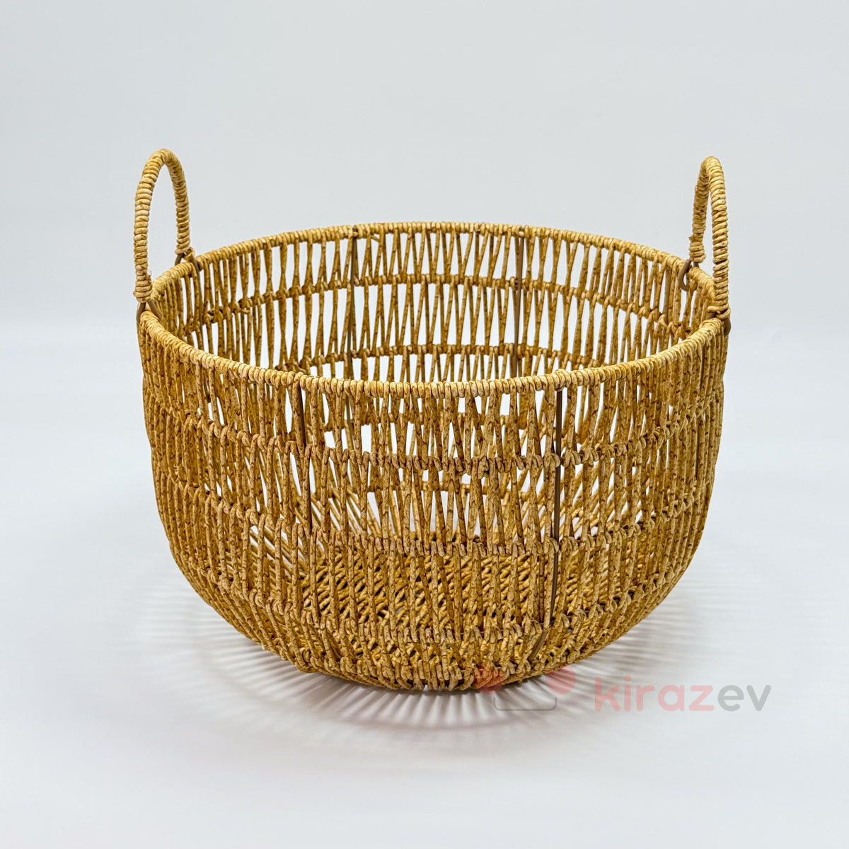 Rattan Kulplu Organizer Sepet Orta Boy