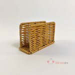 Rattan Masa Üstü Dikdörtgen Peçetelik