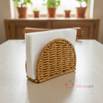 Rattan Masa Üstü Oval Peçetelik