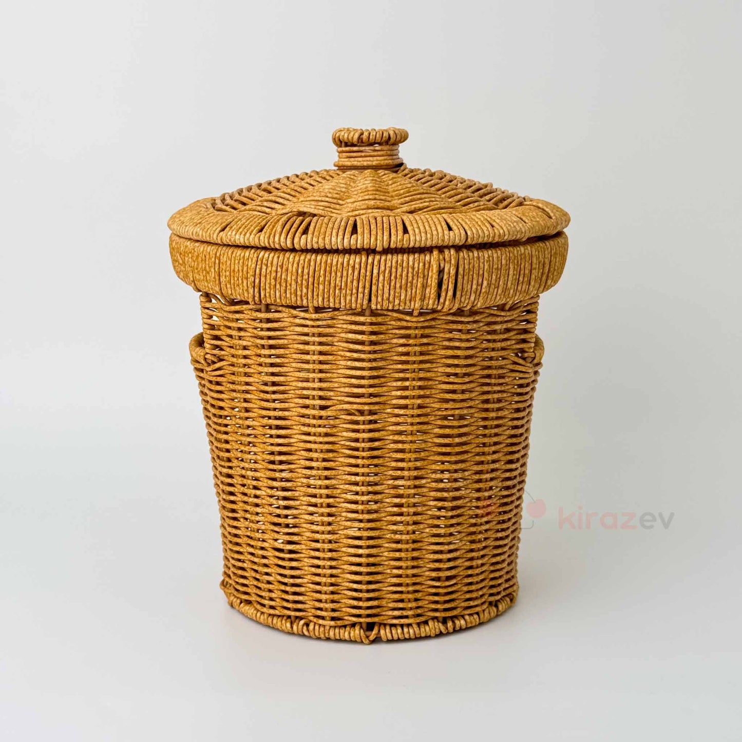 Rattan Kapaklı Sepet Kova Orta