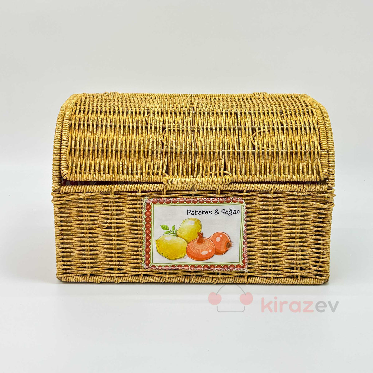 Rattan Bölmeli Patates Soğanlık Dikdörtgen