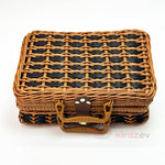 Rattan Piknik Kutusu Siyah– Şık ve Kullanışlı Sepet Tasarımı