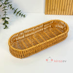 Rattan Uzun Organizer Sepet 28 × 11 cm