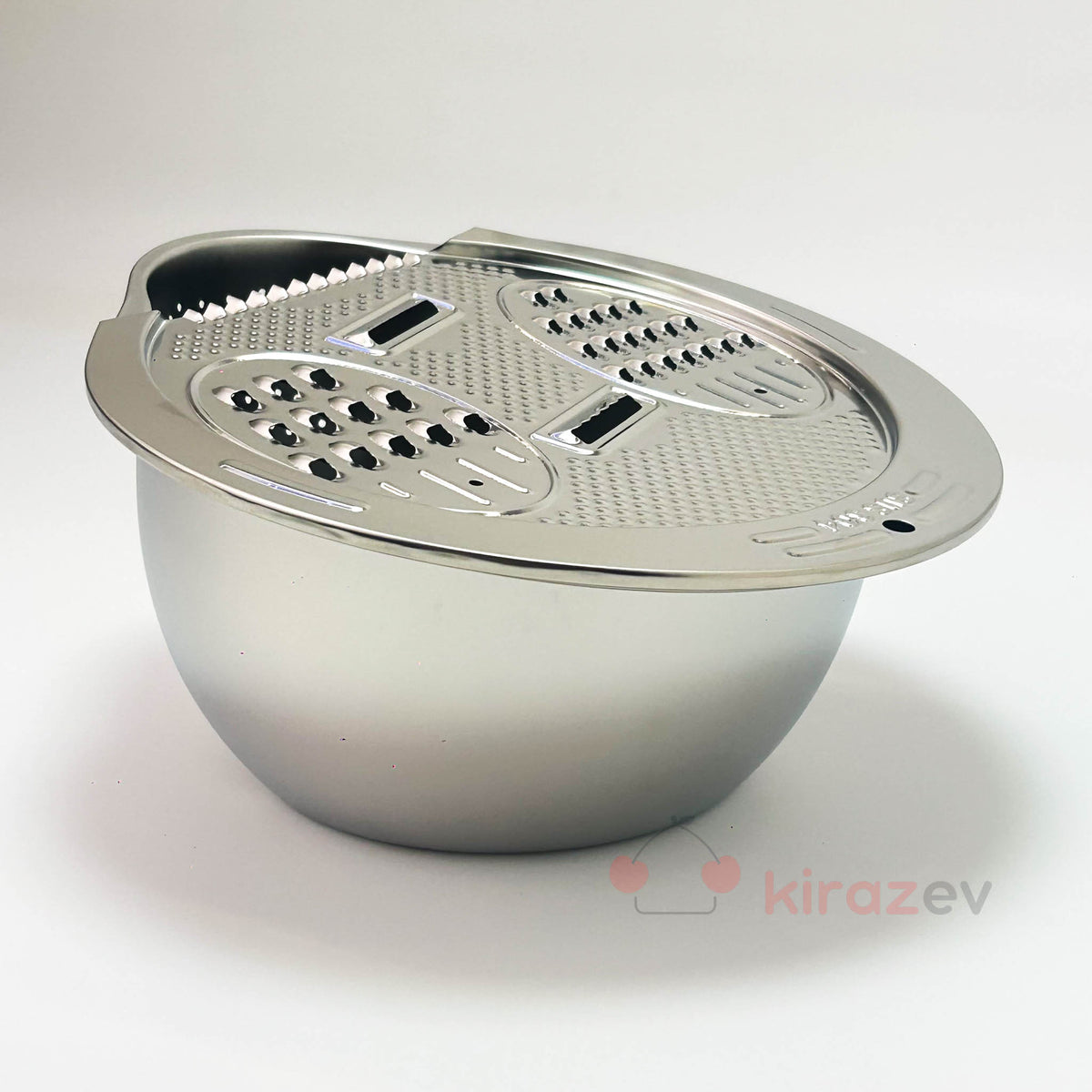 Çelik Rende ve Süzgeçli Hazırlık Kabı – 3’ü 1 Arada