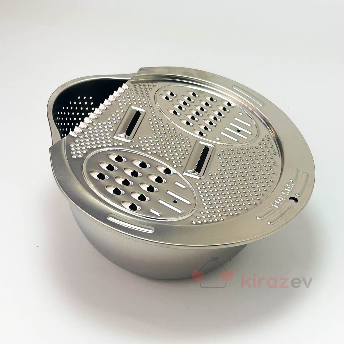 Çelik Rende ve Süzgeçli Hazırlık Kabı – 3’ü 1 Arada