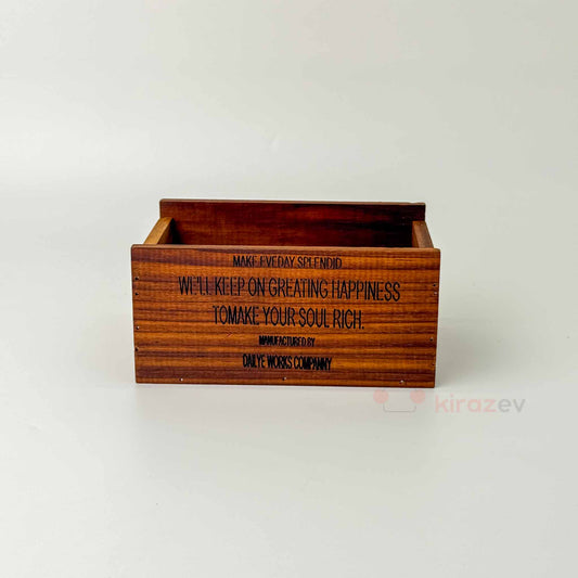 Retro Organizer Düzenleyici Kutu Ahşap Kasa Küçük