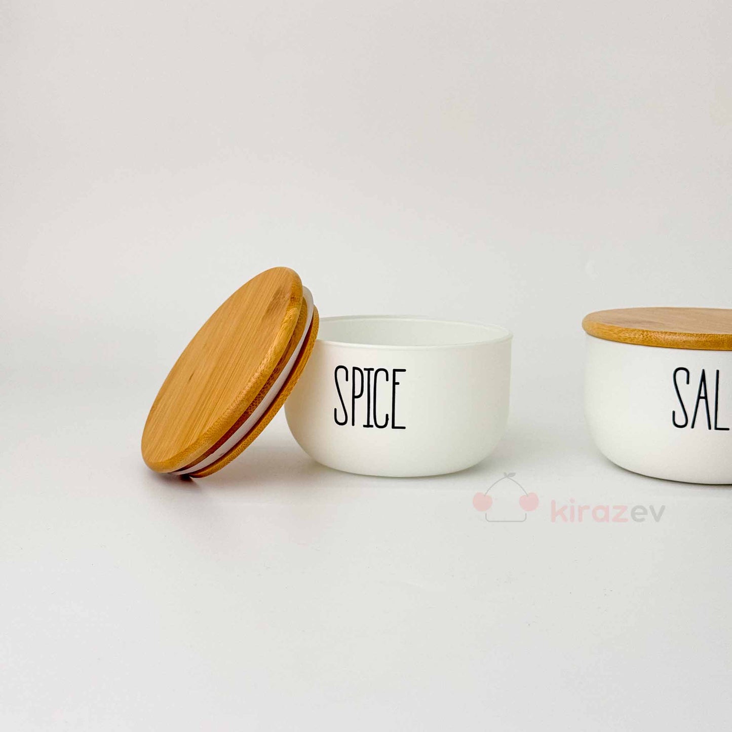 Bambu Kapaklı 3'lü Kavanoz Seti