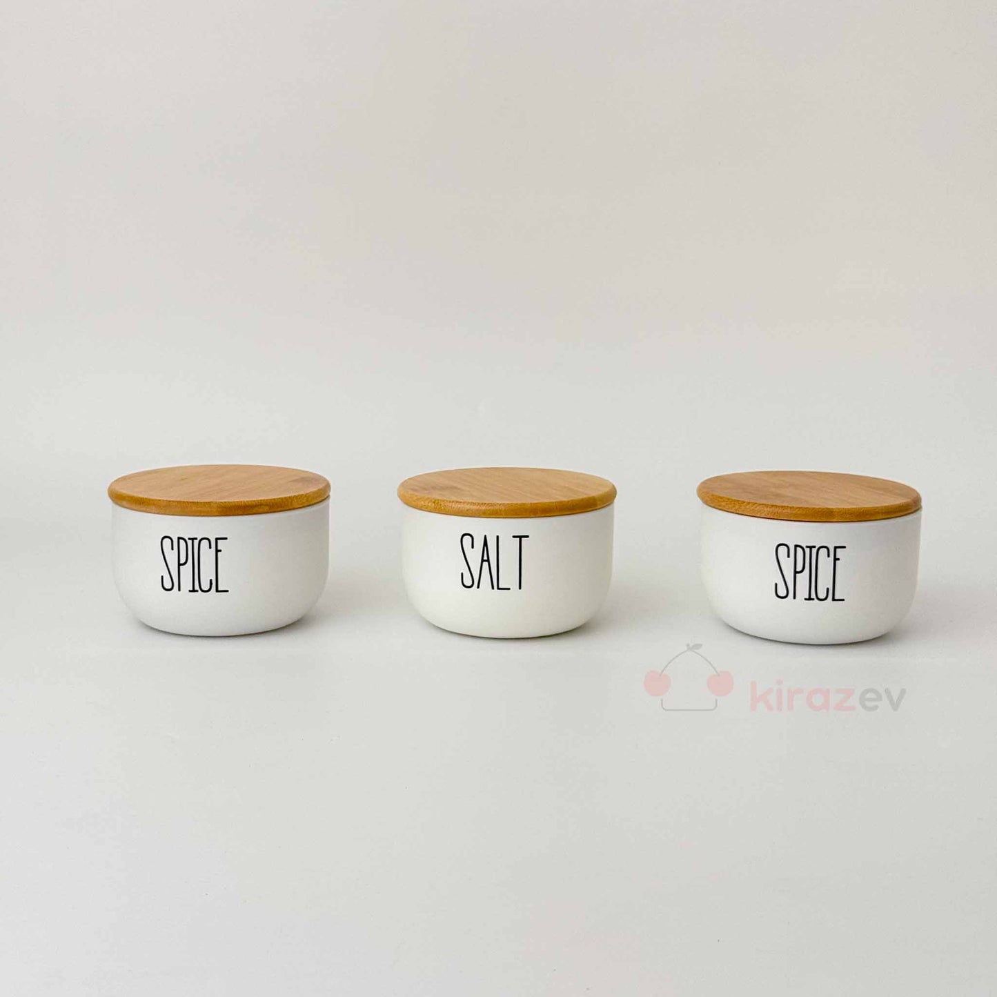 Bambu Kapaklı 3'lü Kavanoz Seti