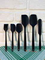 Siyah Silikon Mutfak Spatula Seti – Isıya Dayanıklı