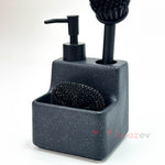 Füme Sıvı Deterjanlık Fırçalı Set