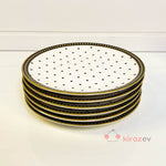 Siyah Kalpli 18 Parça Çay Seti