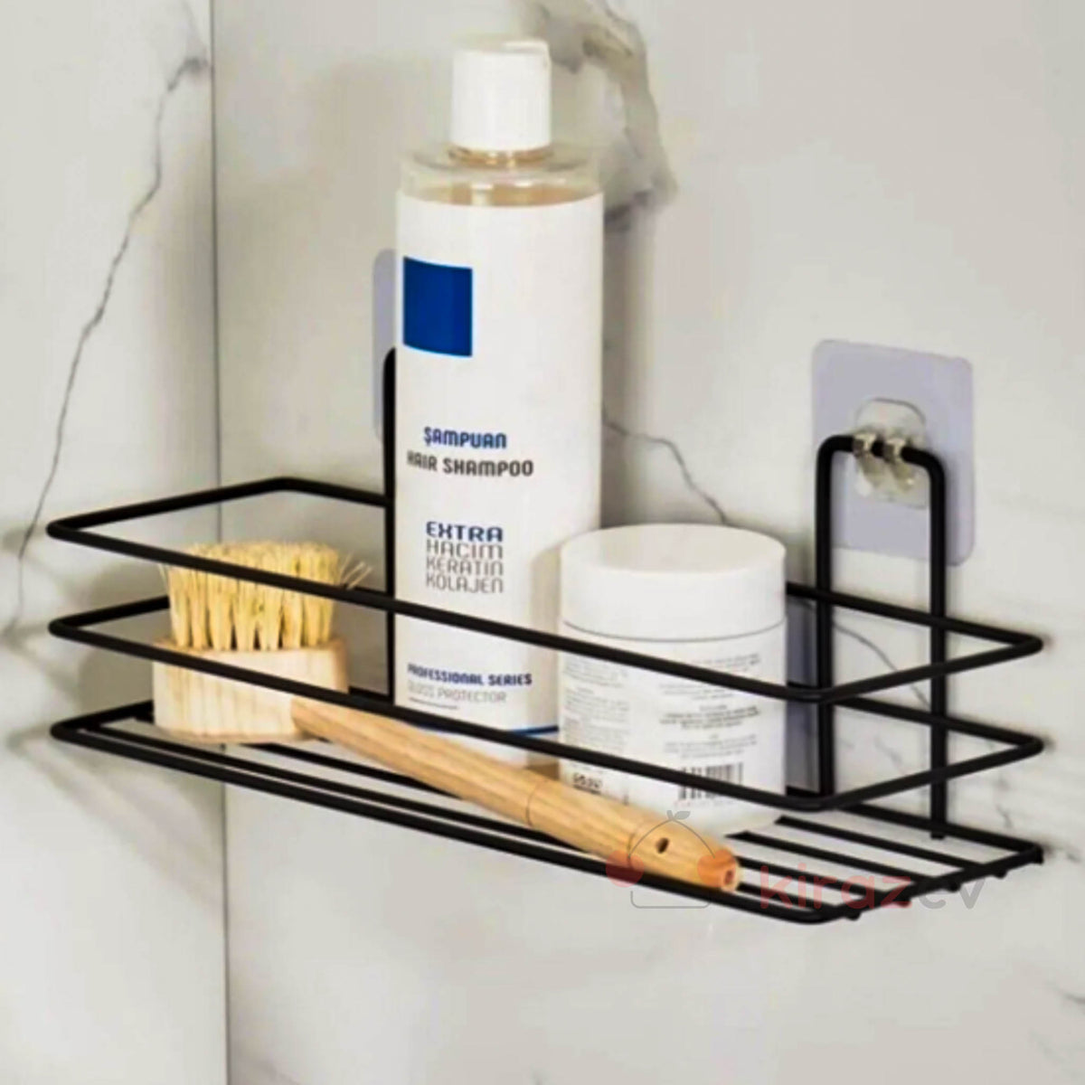 Siyah Metal Duvar Rafı