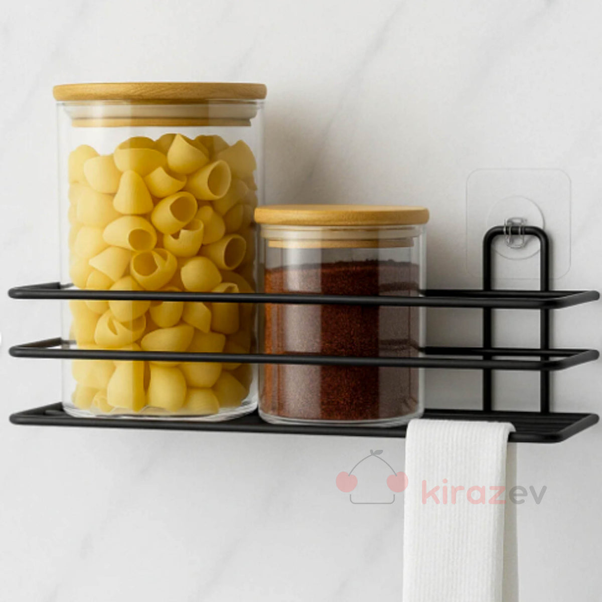 Siyah Metal Duvar Rafı