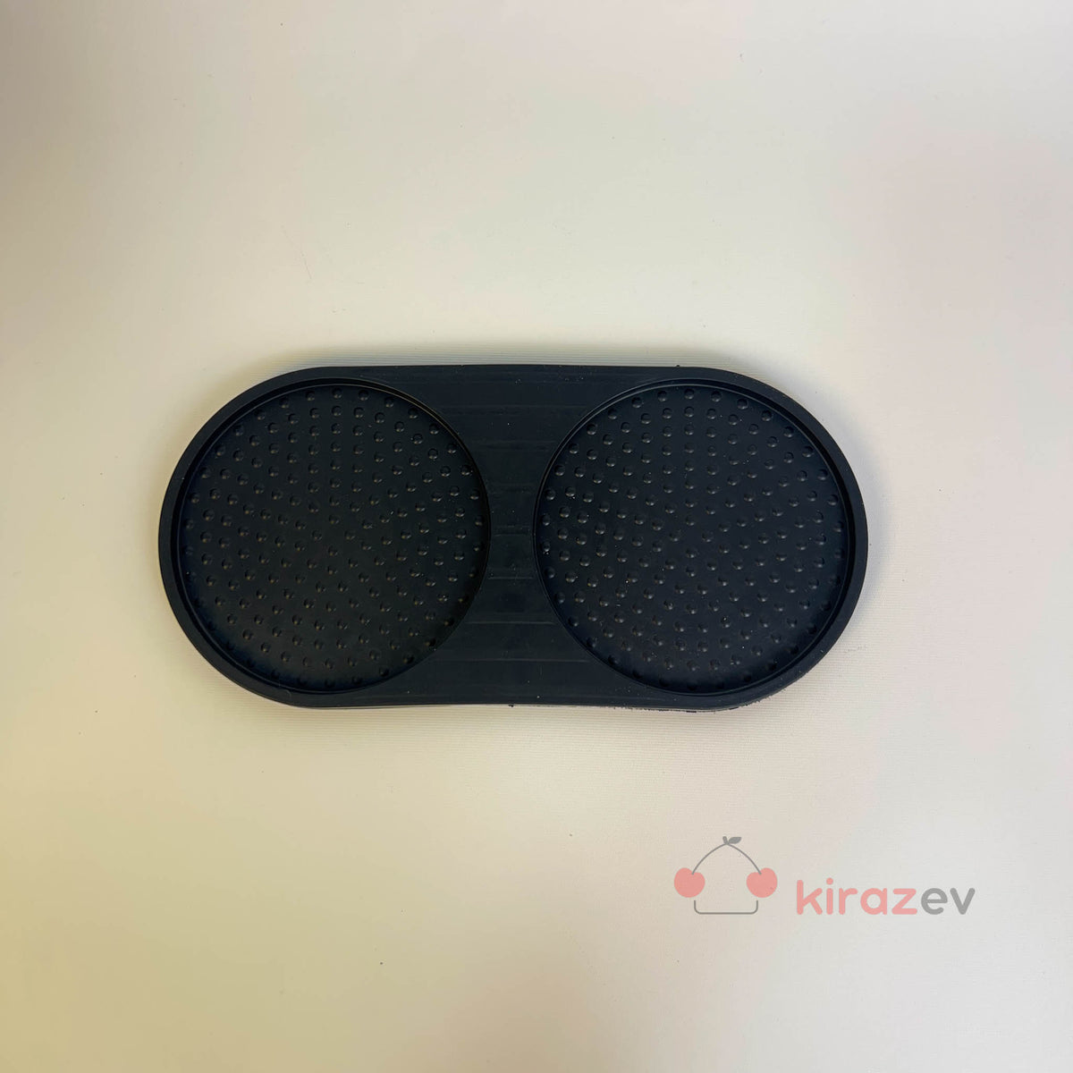 Siyah Oval Silikon Yağdanlık Altlığı Kaymaz