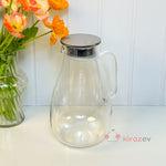 Süzgeç Kapaklı Cam Sürahi