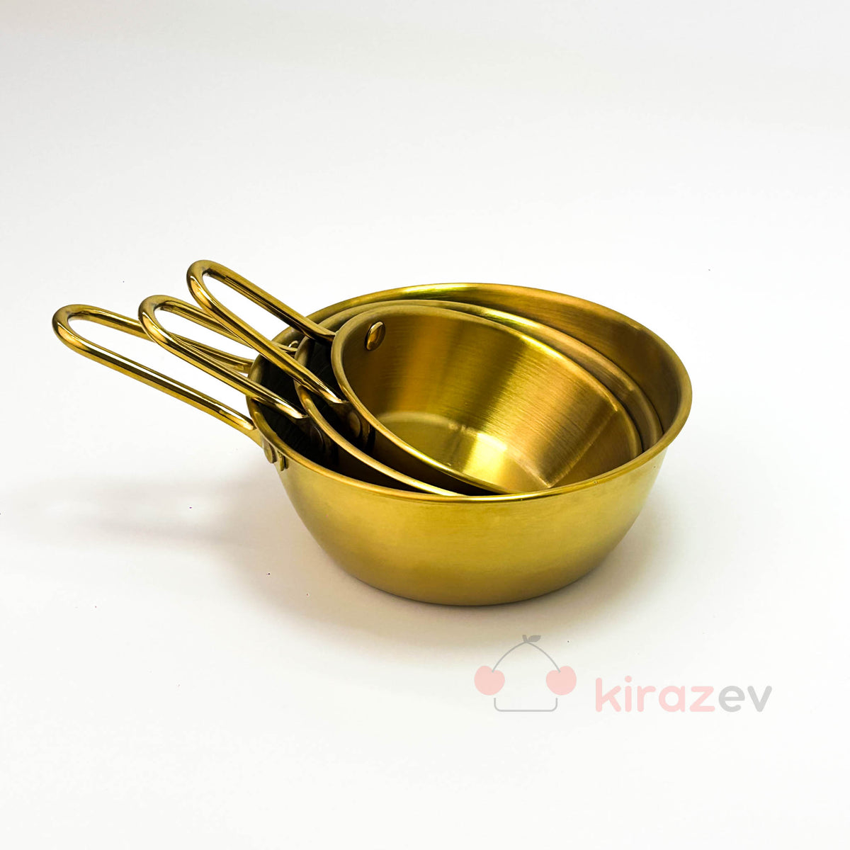 Gold Tek Kulplu Çelik Sunum Tavası - 12 cm