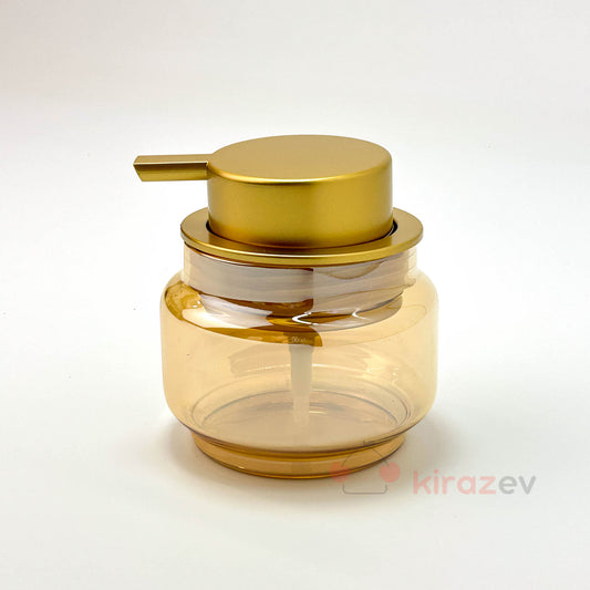 Tombul Kısa Sıvı Sabunluk Altın Kapaklı