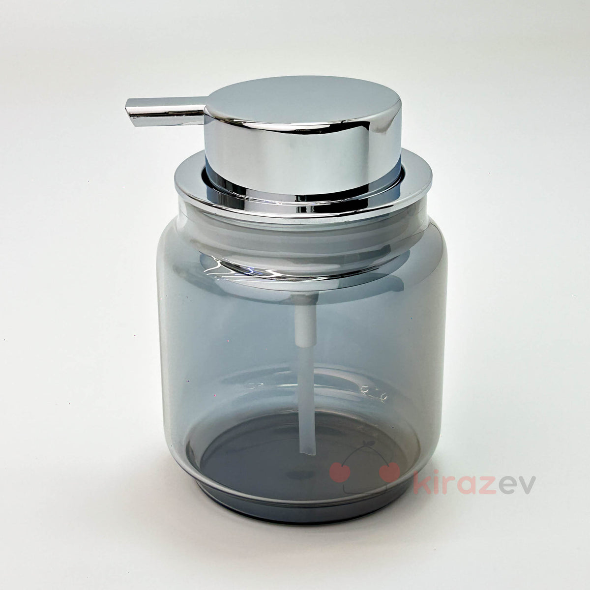 Tombul Gümüş Sıvı Sabunluk – Krom Kapaklı