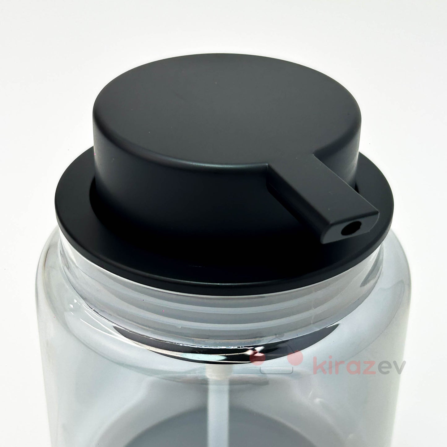 Tombul Siyah Sıvı Sabunluk – Krom Kapaklı