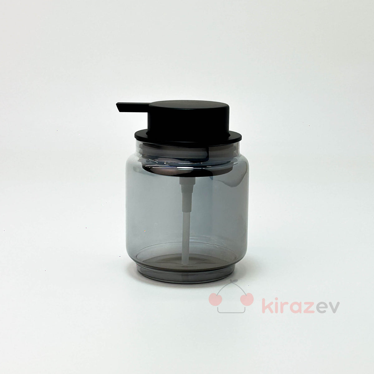 Tombul Siyah Sıvı Sabunluk – Krom Kapaklı