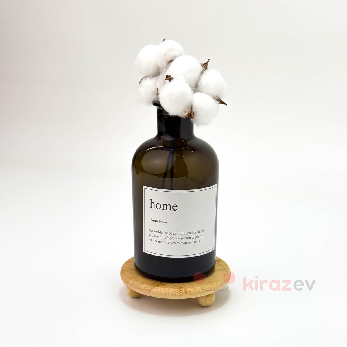 Top Ayaklı Bambu Yağdanlık Altlığı – Mini Stand