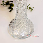 Uzun Cam Kristal Vazo – Zarif Desenli Vazo