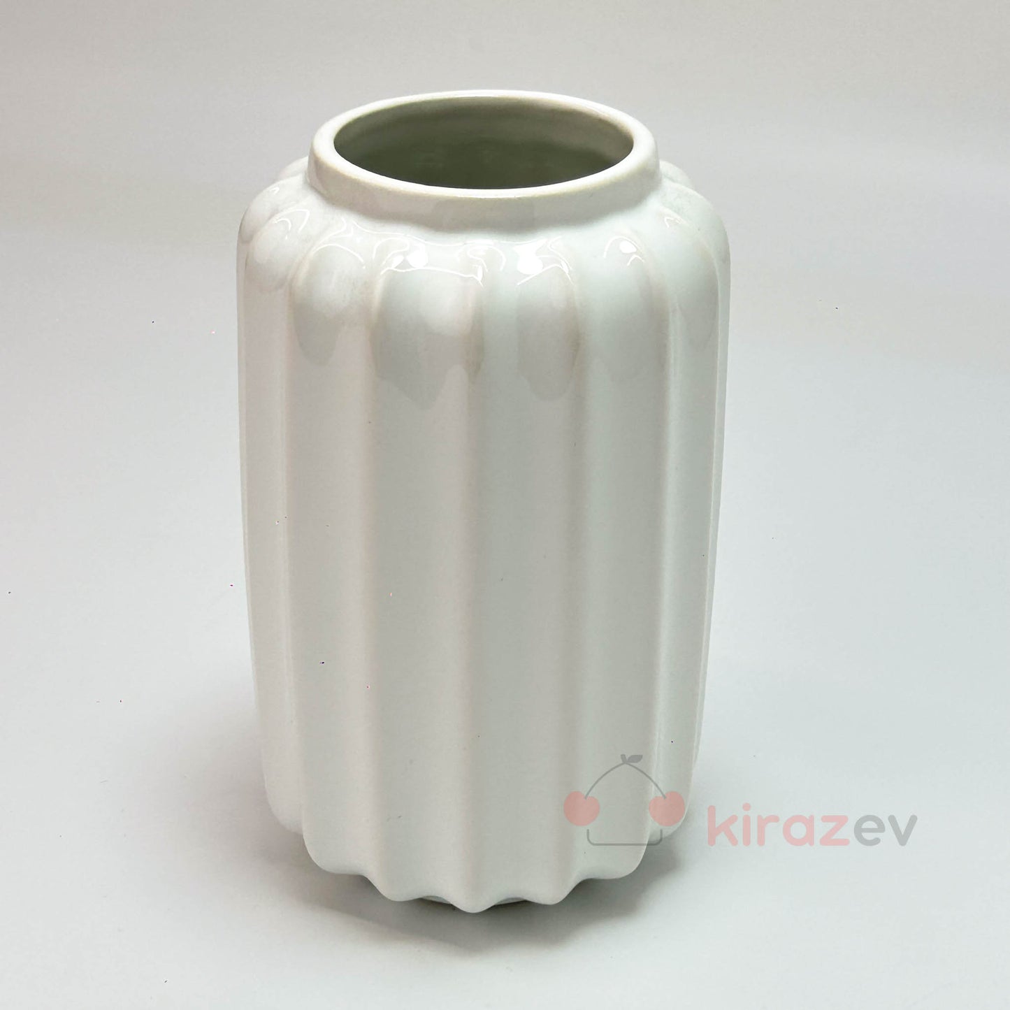 Uzun Çizgili Seramik Vazo