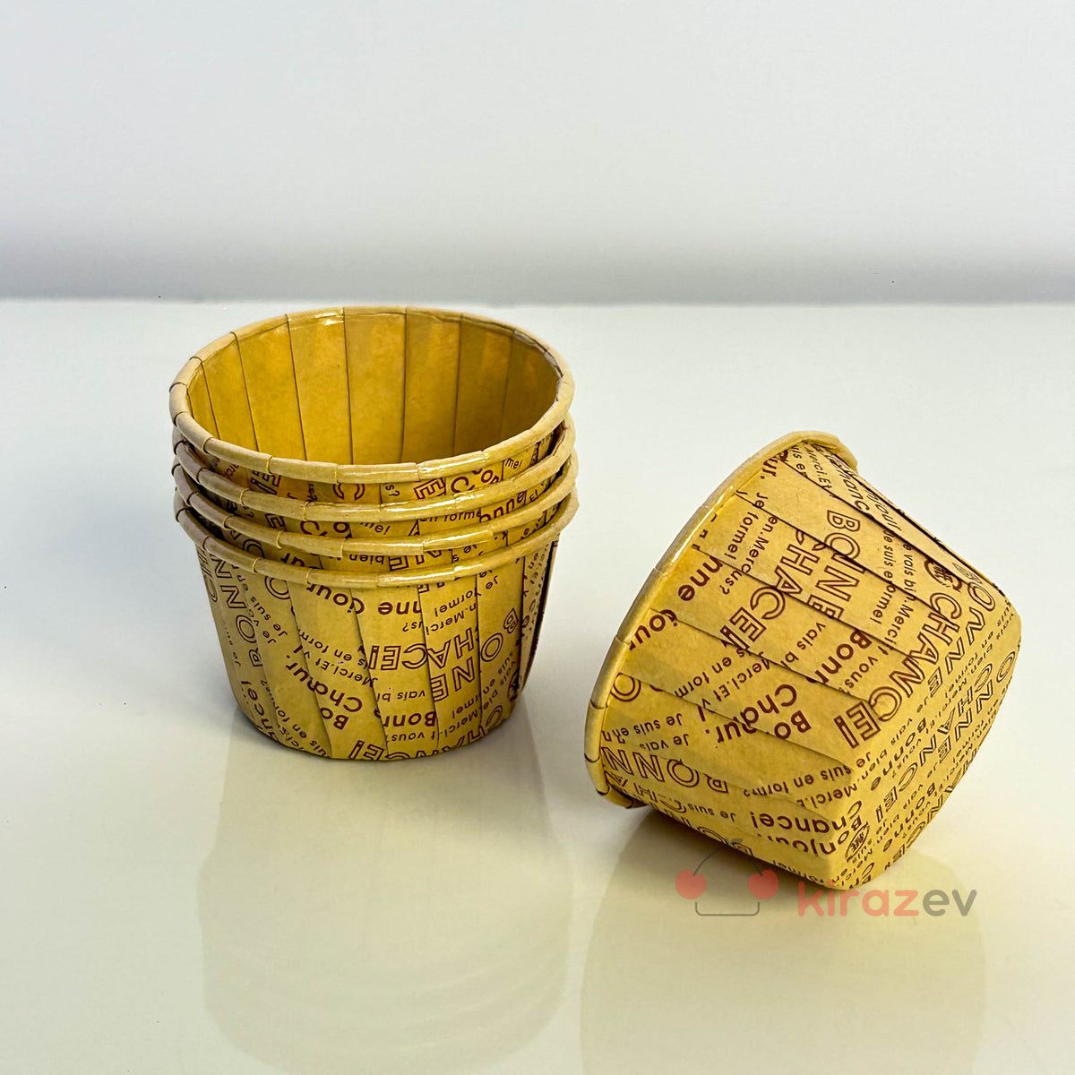 Yazılı Desenli Yuvarlak Muffin Kapsülü 24’lü – Fırına Dayanıklı