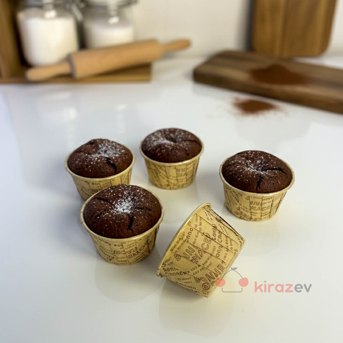 Yazılı Desenli Yuvarlak Muffin Kapsülü 24’lü – Fırına Dayanıklı
