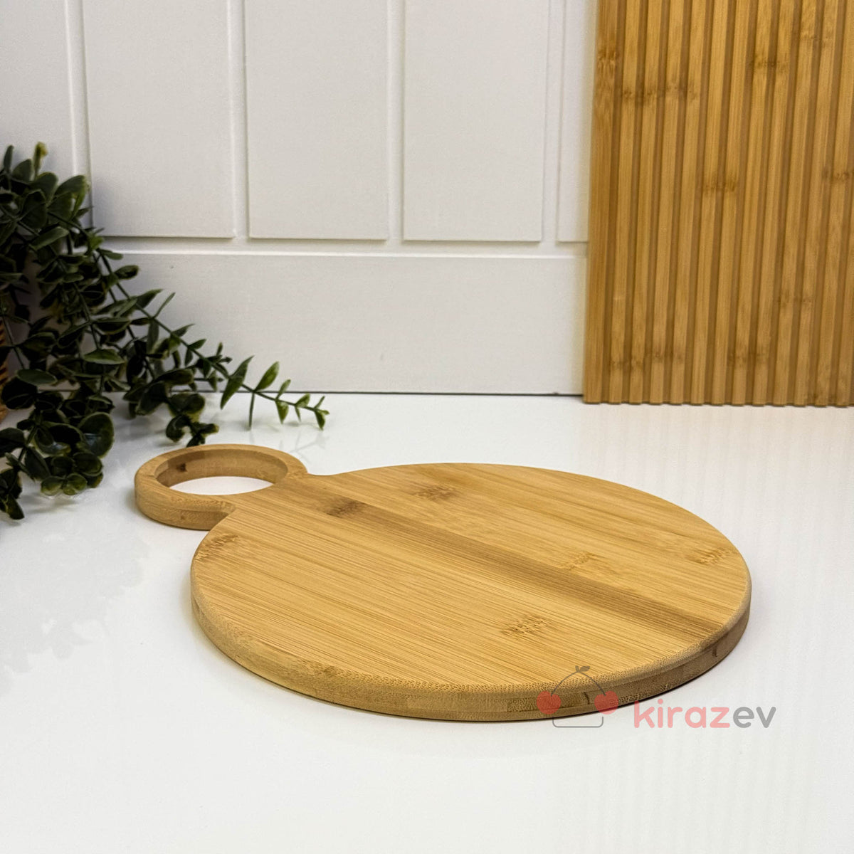 Bambu Yuvarlak Halkalı Kesim Tahtası