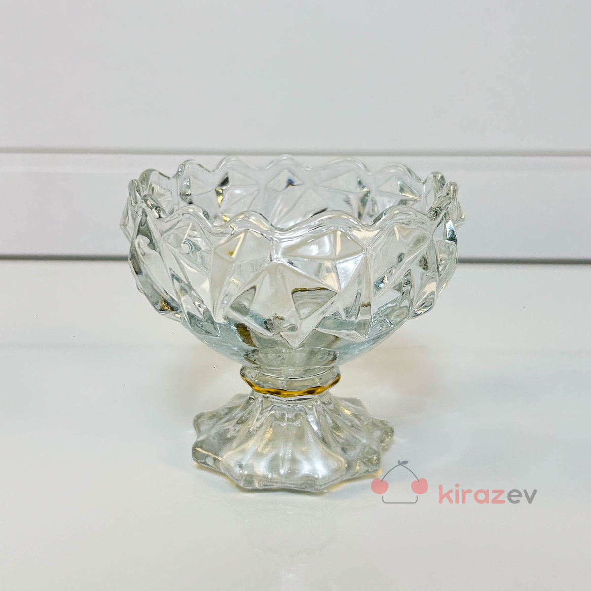 Zarif Gold Detaylı Cam Çay & Kahve Sunum Seti